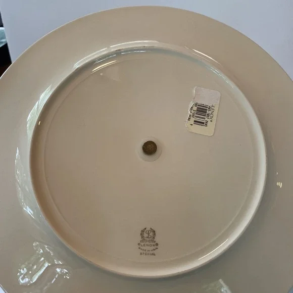 Lenox Holiday VTG Serving Plate W/Handle Cookie Made in USA 11" Round - Picture 4 of 7